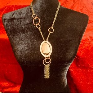 Multi-metal Long Pendant